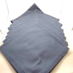 7 Blue Napkins 18" x 18"